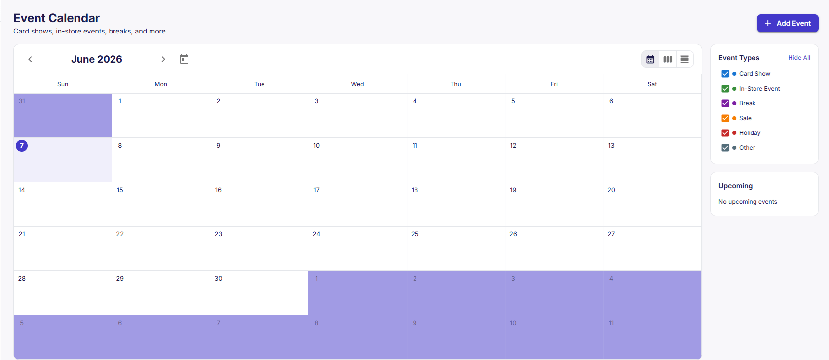 Event Calendar